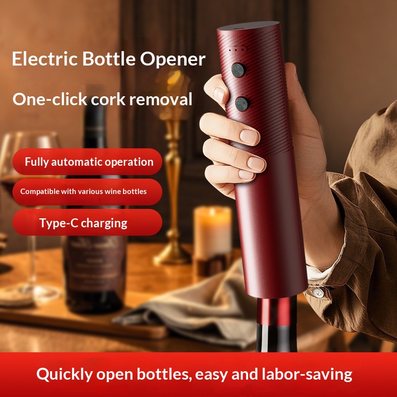 Wine Opener Electric - Apribottiglie Elettrico Ricaricabile, Cavatappi Automatico con