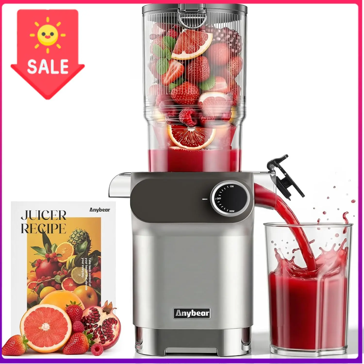 Juicer Cold Press Slow - Bestseller Estrattore di Succo a Freddo