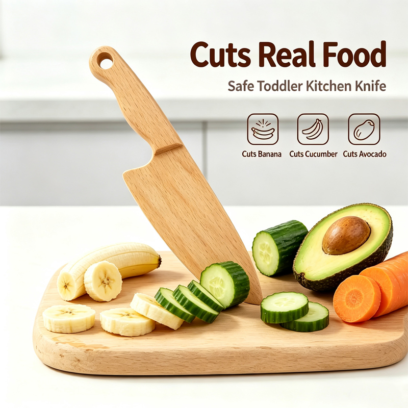Kitchen Appliances Kids - Coltello per bambini in legno per
