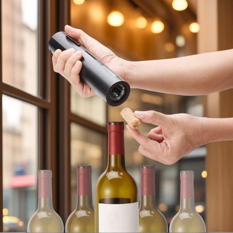 Wine Opener Electric - Apribottiglie Elettrico per Vino Rosso, Tagliacapsule