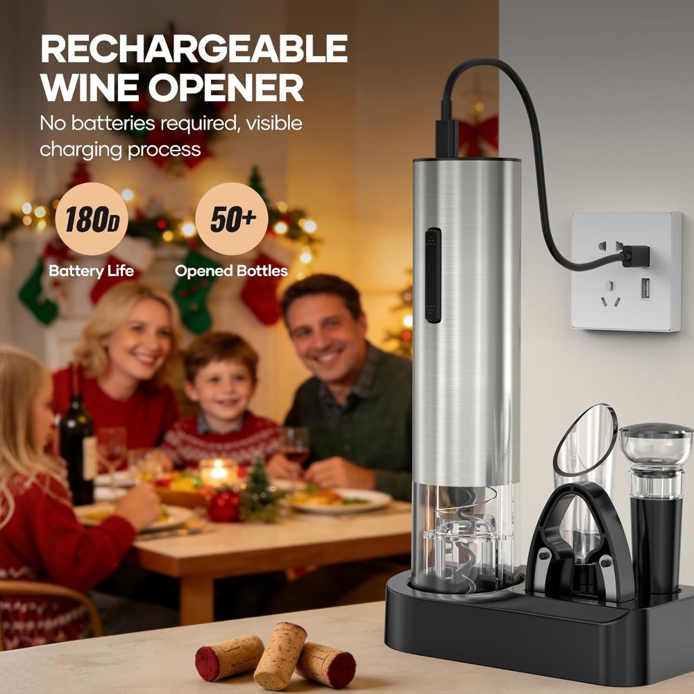 Apribottiglie Elettrico USB, C - Wine Opener Electric recensione e prezzo